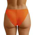 Orange Cheek Peek bikini bottom on a white background
