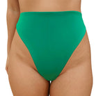 front of the Green bikini bottom on a white background